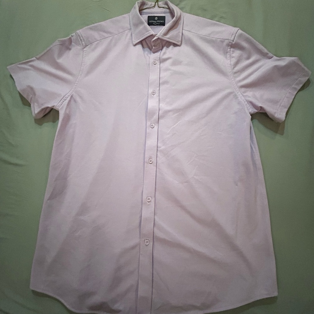 Mens Large, Luchiano Visconti, Button Down, Pink